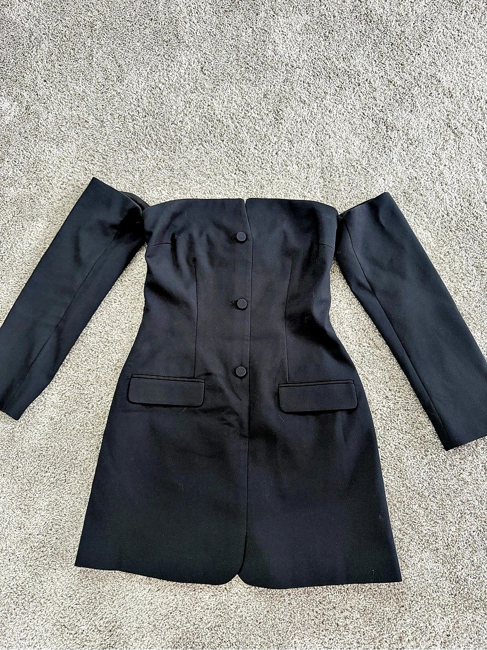Abercrombie & Fitch Black Mini Blazer Dress Size Small